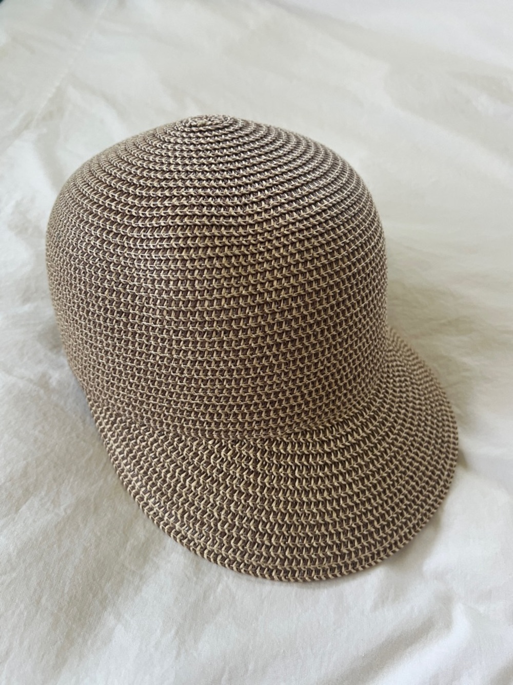 Breathable Knit Visor Hat in Taupe